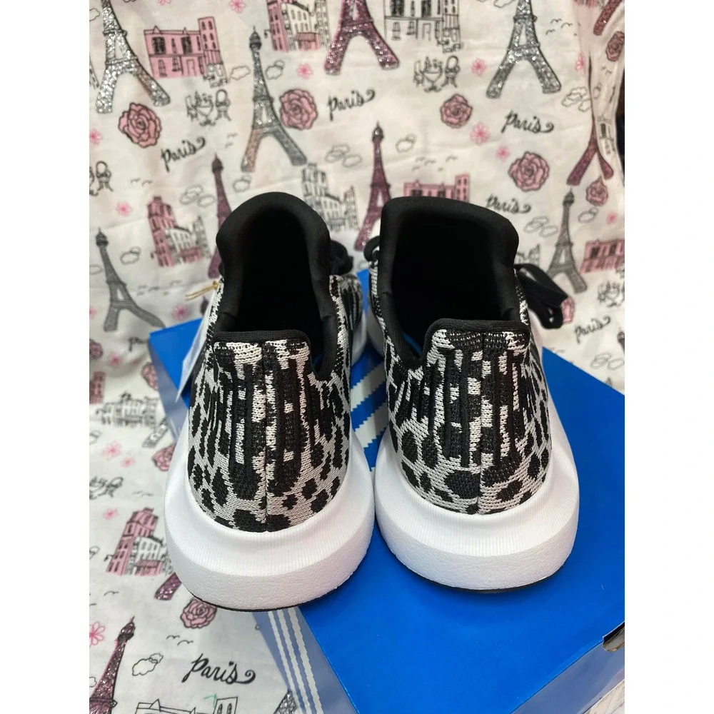 Adidas Originals Swift Run W Leopard Print Black White Sneakers BD7962 Womens 7